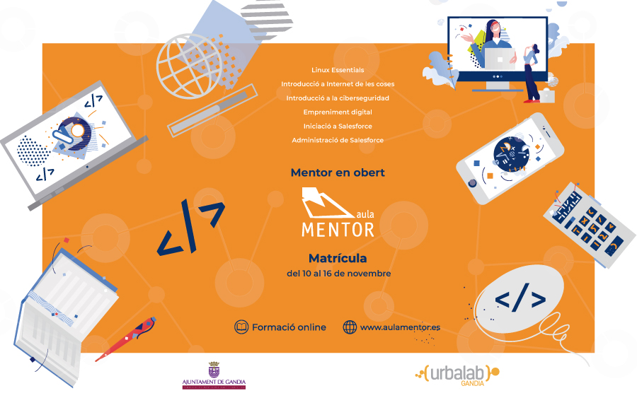 Aula Mentor presenta una nova convocatòria de cursos gratuïts Mentor en Obert
