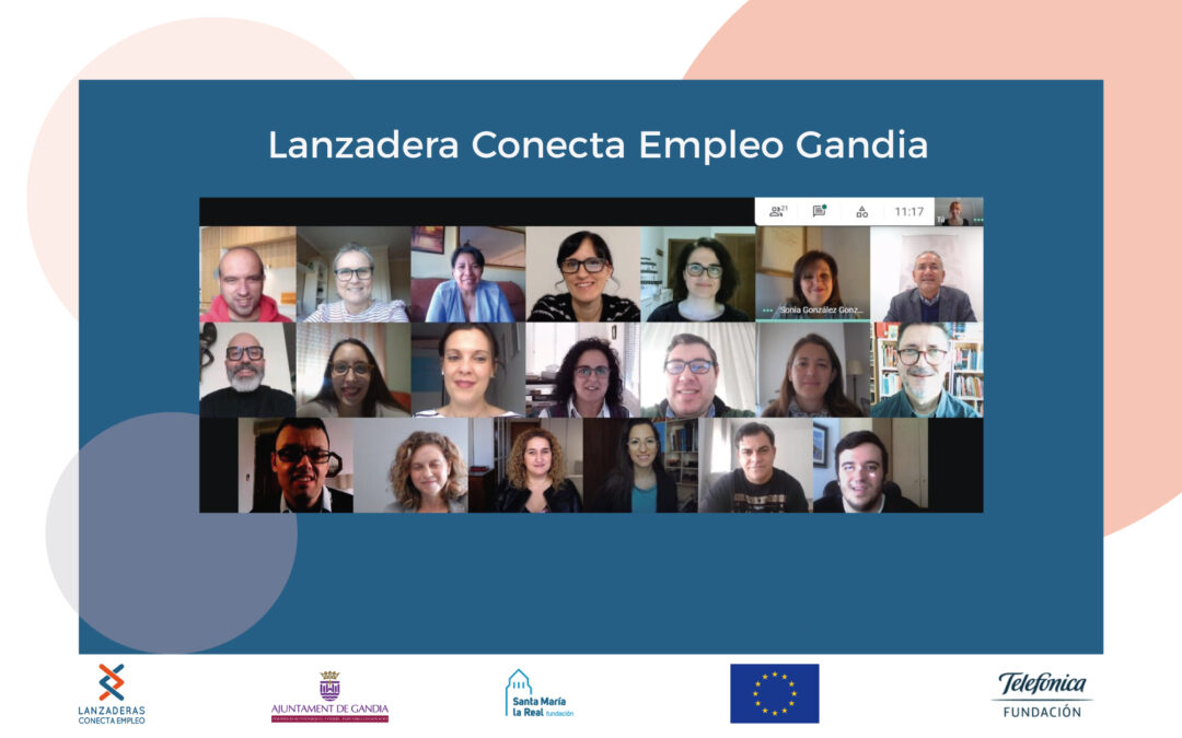 Videoconferència amb els 14 participants de la Lanzadera Conecta Empleo de Gandia