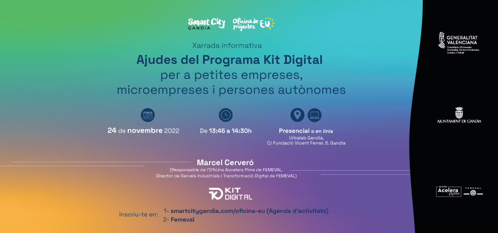 Xarrada informativa sobre les ajudes del programa Kit Digital  per a la digitalització dels comerços